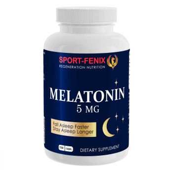 Амінокислота Мелатонін 5 мг, TM SPORT-FENIX Melatonin, 150 капсул