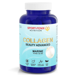 Комплекс COLLAGEN BEAUTY ADVANCED TM SPORT-FENIX, Морский колаген ТИП 1&2 з комплексом вітамінів, 120 капсул