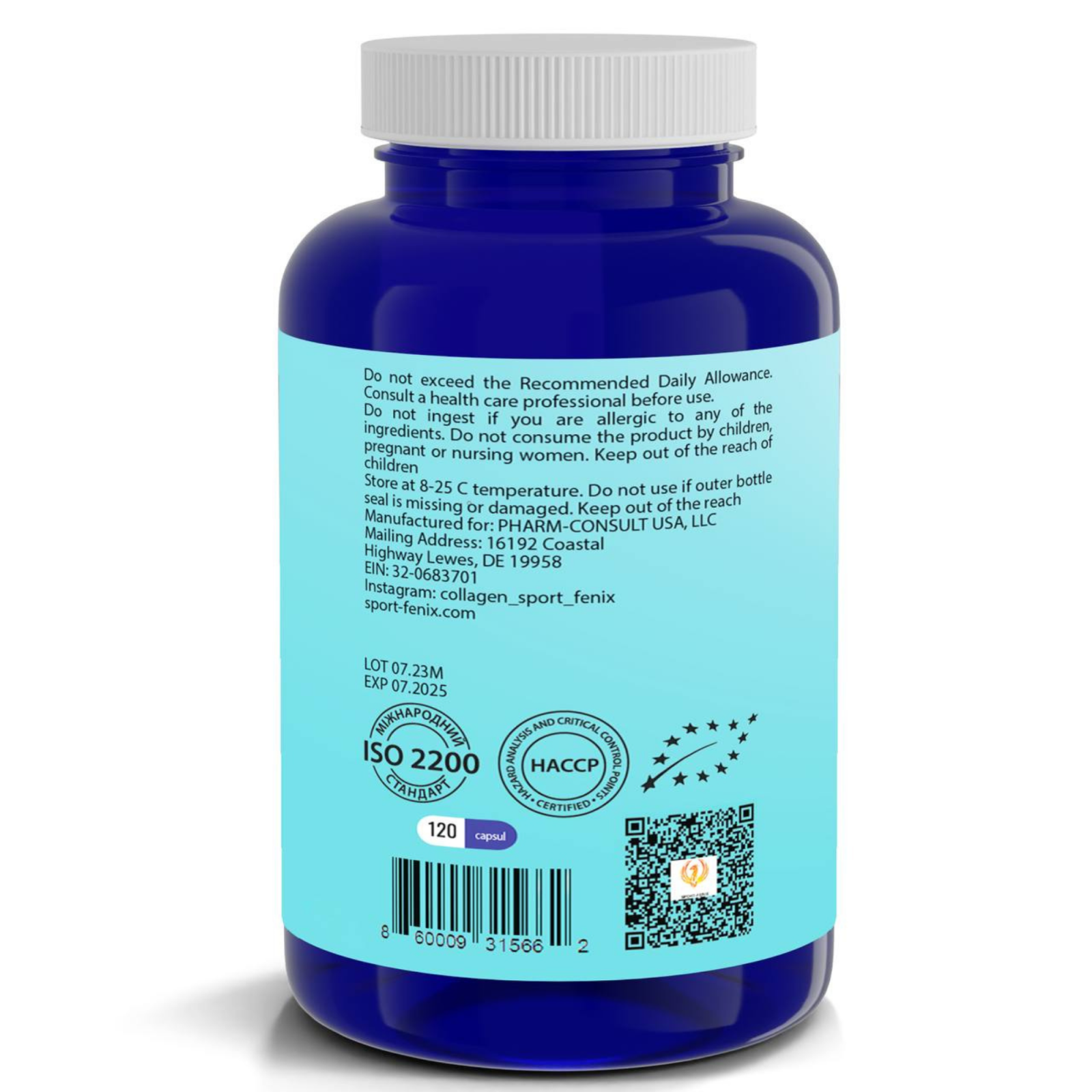 Комплекс вітамінів та мінералів SKIN HAIR & NAILS TM SPORT-FENIX, 120 капсул