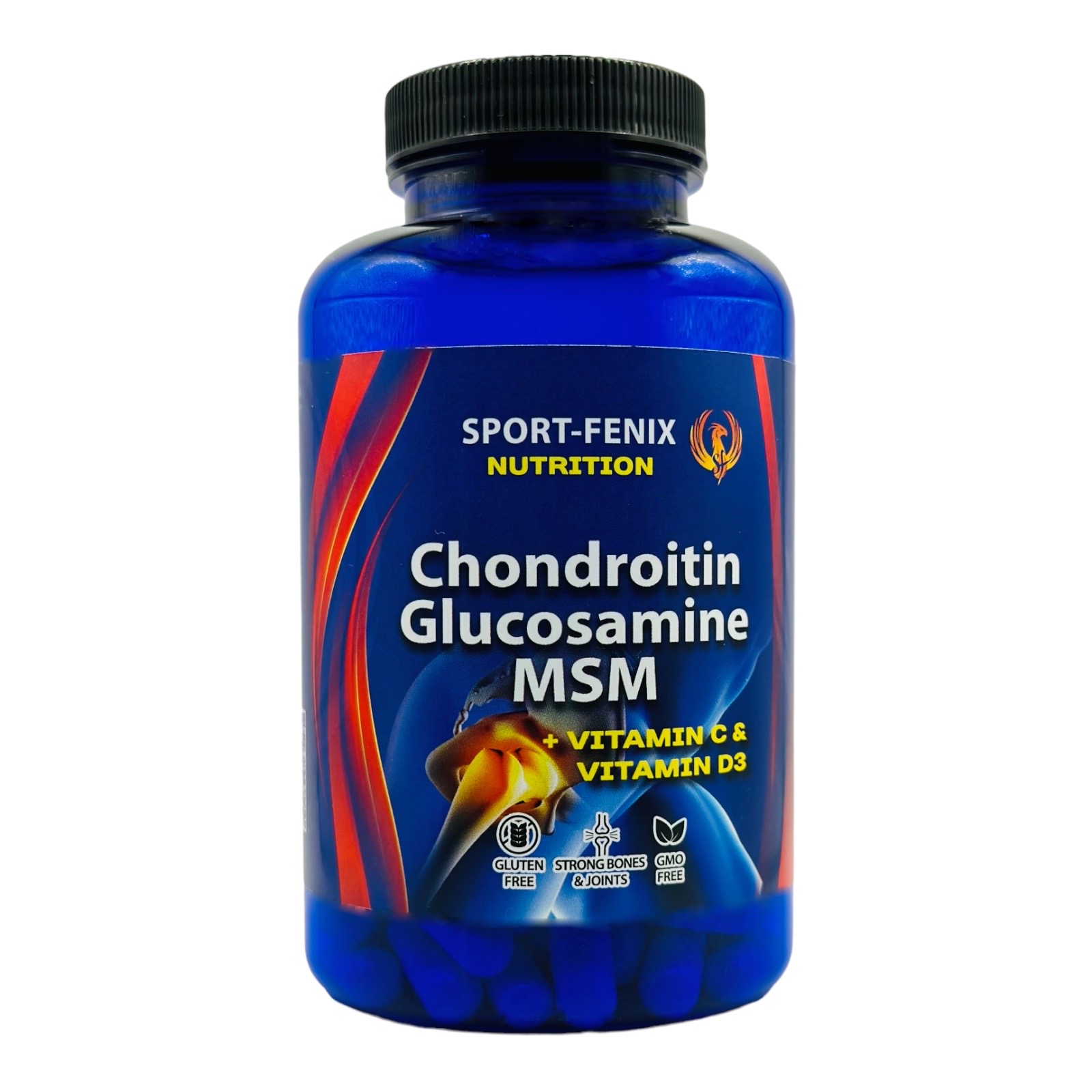 Захист суглобів Хондроітин Глюкозамін MSM + Vitamins С&D3 ТМ SPORT-FENIX, 180 капсул