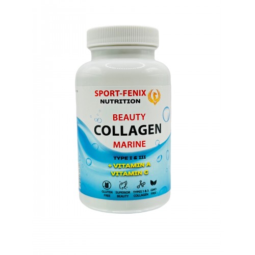 Колаген Beauty з Вітаміном А Collagen Marine Type 1&3 TM SPORT-FENIX NUTRITION,120 капсул