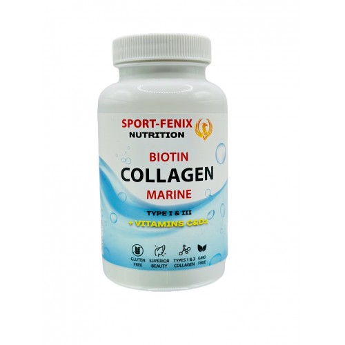 Колаген Collagen Marine + Biotin, Type 1&3 TM SPORT-FENIX NUTRITION,120 капсул