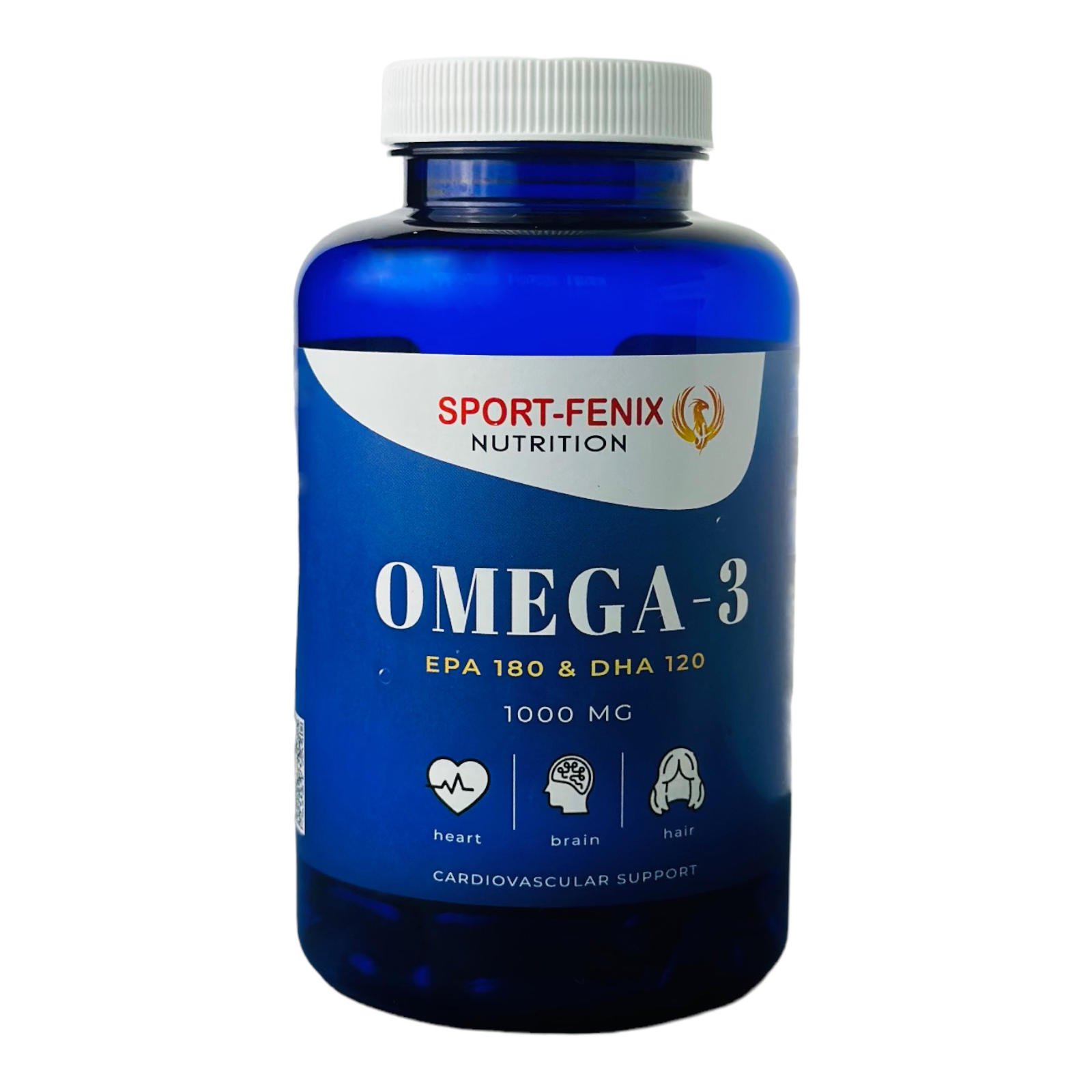 Жирні кислоти Концентрат рибячого жиру OMEGA-3 ТМ SPORT-FENIX, 1000 мг EPA180 & DHA120, 120 капсул